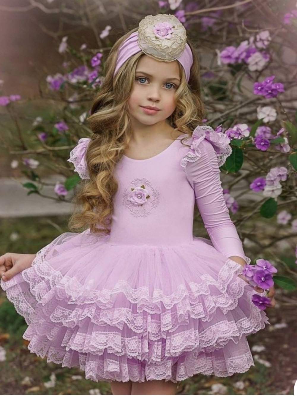 Dollcake Lilac Hopeful Dreams Layered Tulle Lace Dress